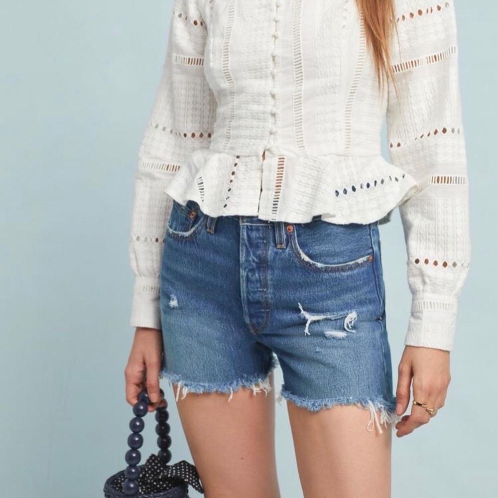 Levi's 501 High-Rise Denim Shorts Anthropologie